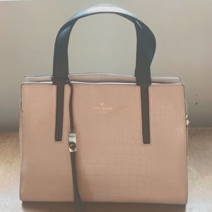 Kate Spade Leather Light Blush Pink & Black Medium Purse